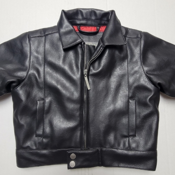 KENNETH COLE Size 12m Faux Leather Jacket - Picture 1 of 13